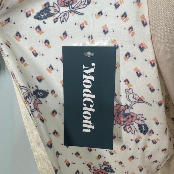 NWT Modcloth The Keyhole Story Dress Cream Floral Preppy Business Twee Size 8 - Picture 10 of 12